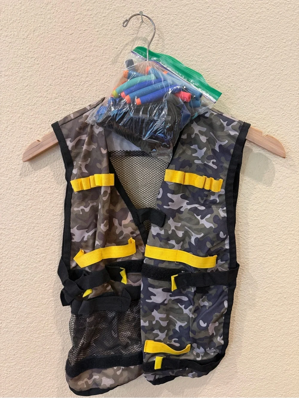 Kids Camouflage Play Vest with Yellow Accents - Unbranded